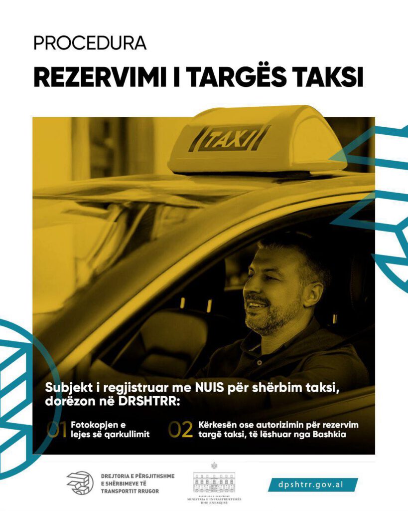 REZERVIMI I TARGËS TAKSI | PROCEDURA